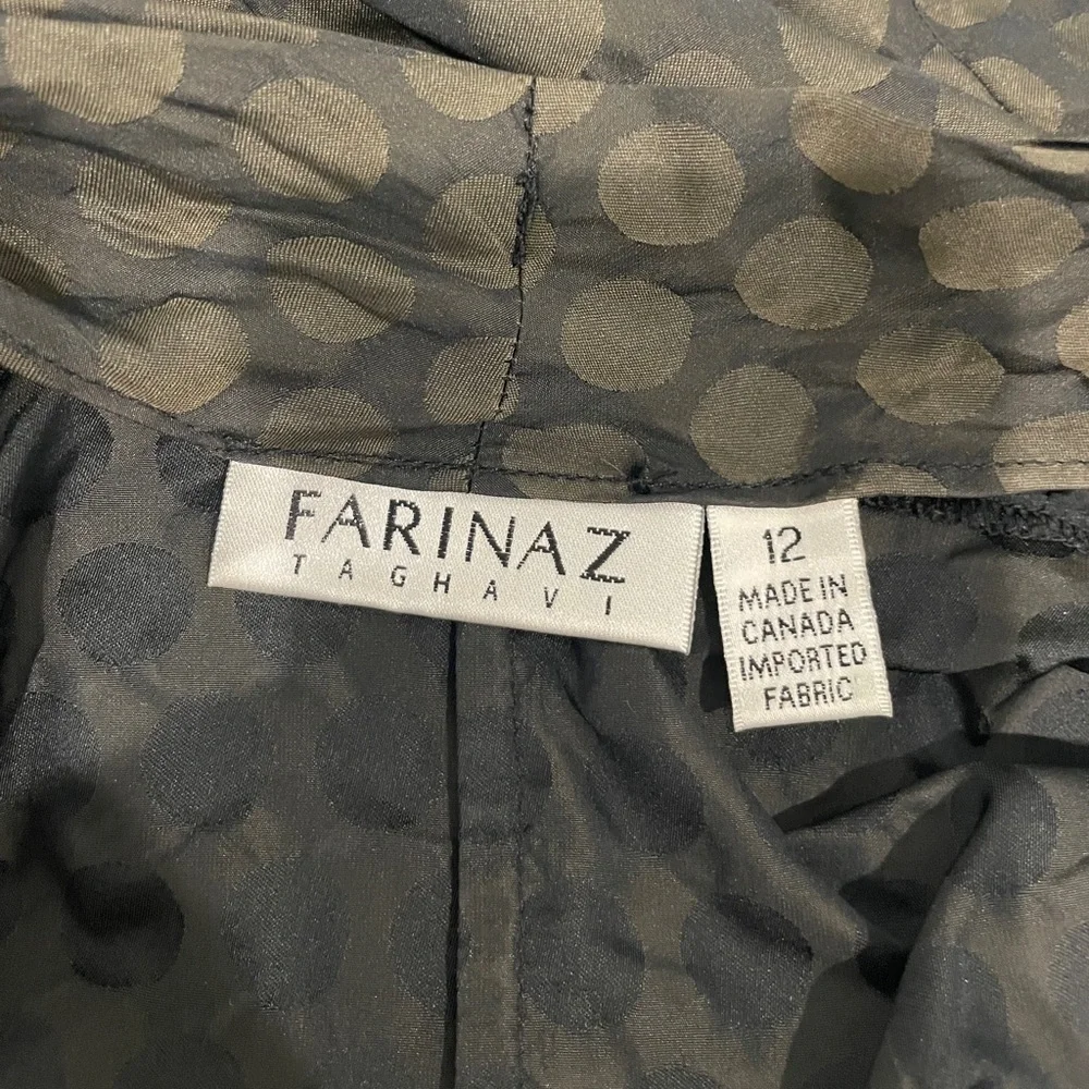Farinaz Taghavi Black Polka Dot Long Sleeve Blouse